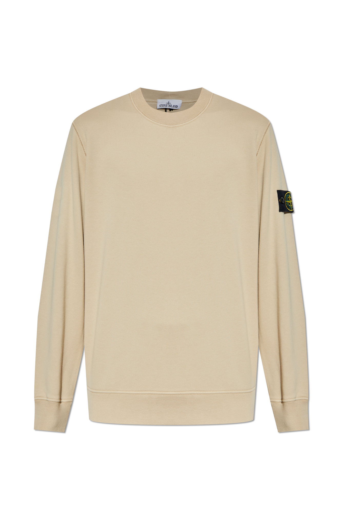 【送料&関税込】Stone  Beige Cotton Crewneck Sweatshir Stone Island Beige Cotton Crewneck Sweatshirt | italist